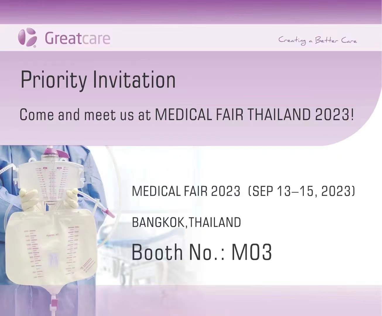 Greatcare team is participating in the Medical Fair Thailand 2023